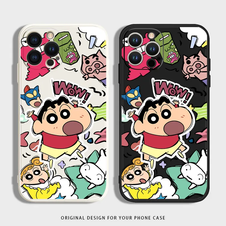 可爱涂鸦小新适用iphone16苹果15手机壳小米OPPO华为VIVO荣耀一加