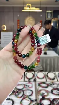 【闪购商品】碧玺两圈手串7mm+未镶嵌一物一证dan