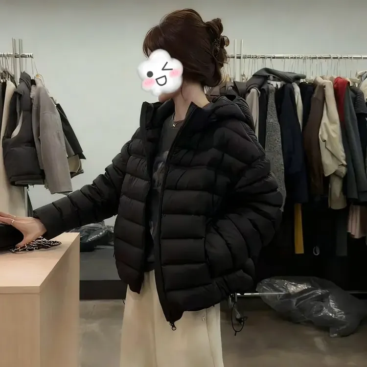 MISU/糜素泡芙排骨连帽棉服外套冬季新款棉袄小个子宽松保暖棉衣