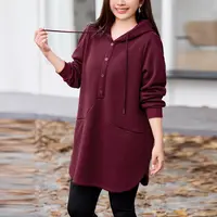 【现货加厚奥粒绒连帽显瘦卫衣】MsShe大码女装2025新款J~A2511004