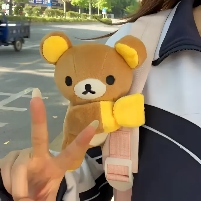 【兼至】轻松熊书包肩带玩偶啪啪圈挂件抱手熊哥送女生情侣生日礼物