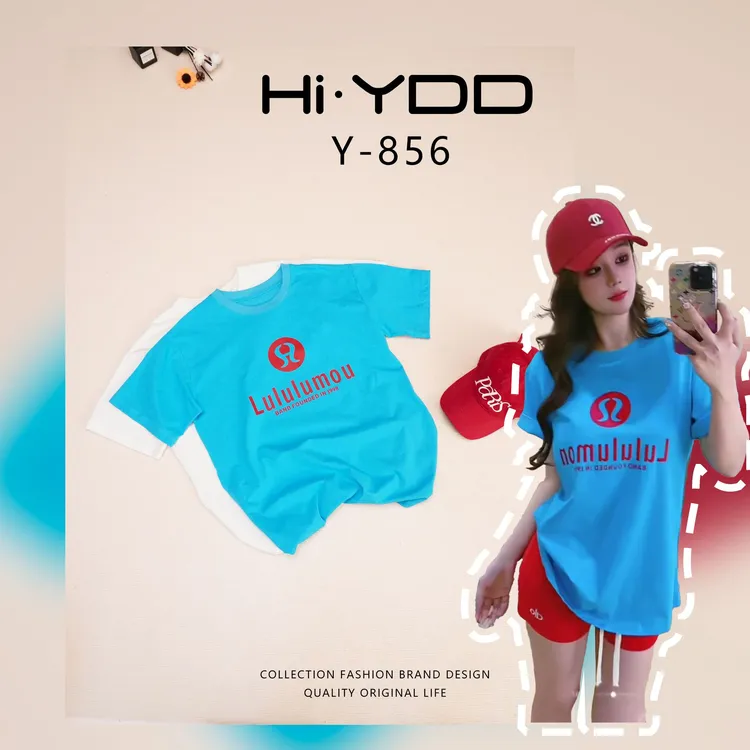 YDD•「Y-856」夏季新款多巴胺字母印花圆领上衣AZ-9030