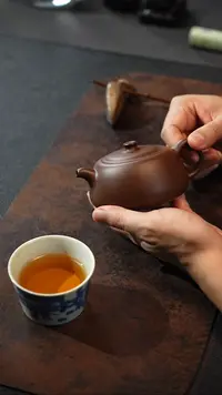 【闪购商品】紫砂茶盘井栏 紫泥 庄晨曦 200cc