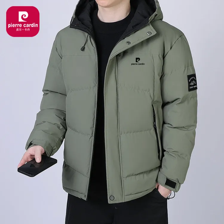 皮尔卡丹棉服男士冬季外套保暖加厚宽松棉袄子秋冬装休闲连帽棉衣