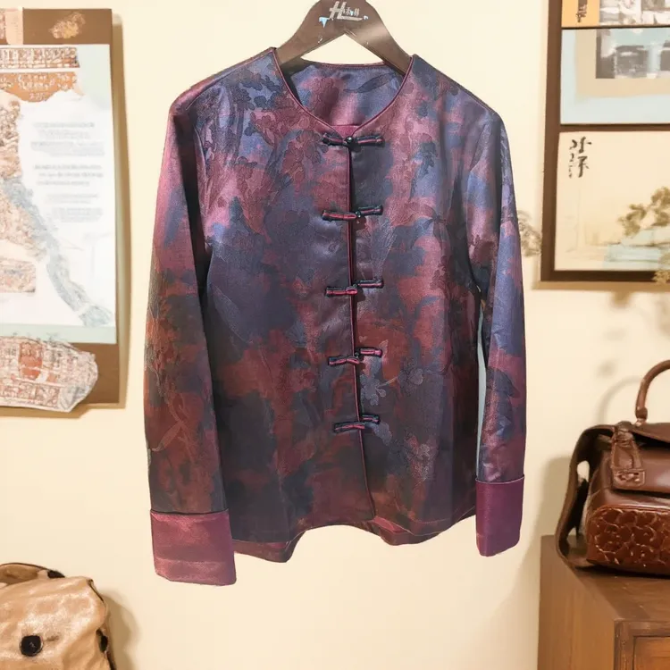 新中式国风外套人丝香云纱外套