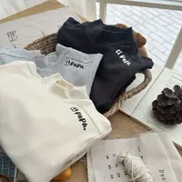 【现货】QY255389橘止皮男童25秋冬半高领人棉百搭打底衫