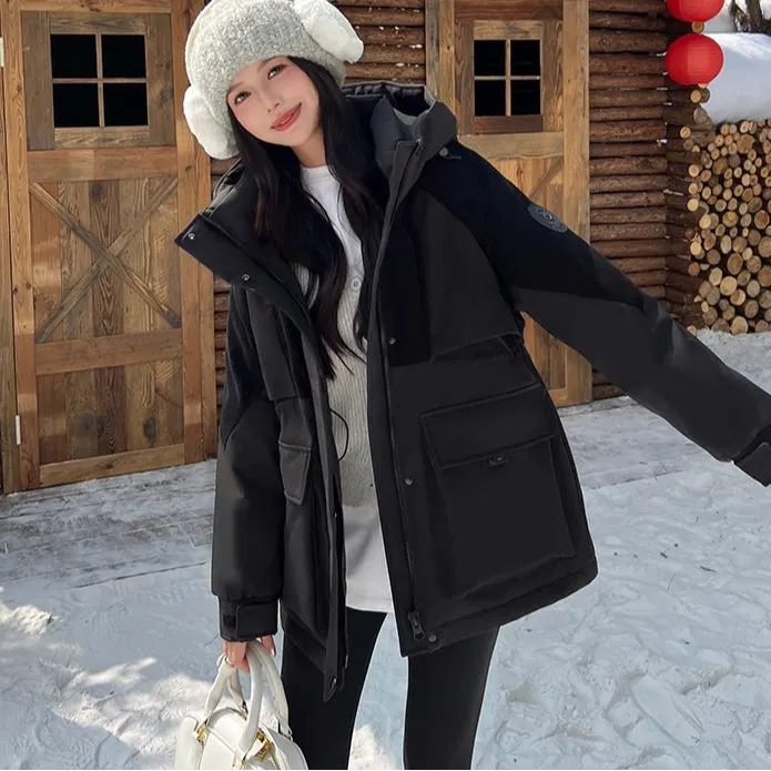 时尚女款羽绒服秋冬保暖宽松休闲羽绒服W-4W143LY