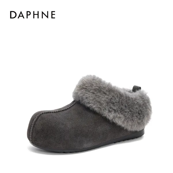 【宋茜代言】达芙妮极简风时尚百搭棉鞋加绒加厚厚底保暖舒适雪地靴