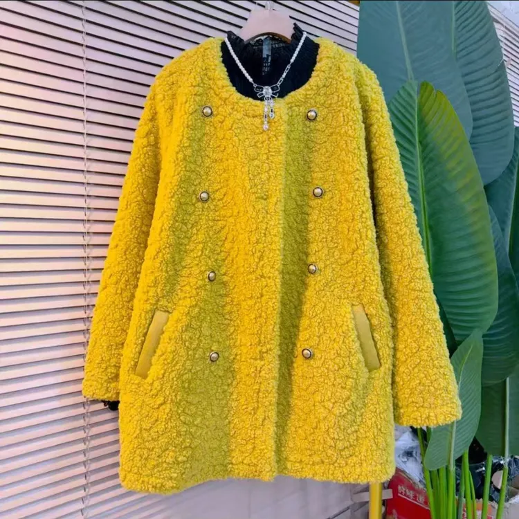 秋冬新款欧货洋气时尚潮流百搭大气宽松中长款纯色轻奢外套