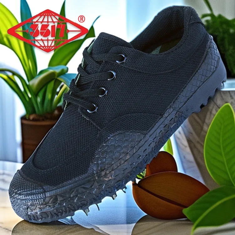 正品3517解放鞋男耐磨防滑劳保鞋女黑色工地帆布透气鞋户外训练鞋