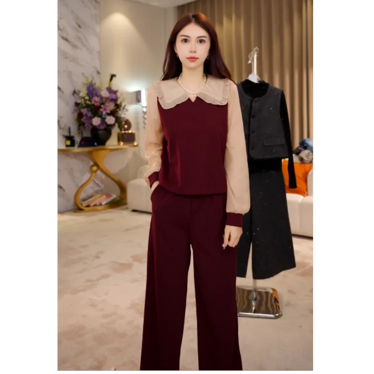 【两件套】2025春秋新款套装气质女装洋气时尚高腰显瘦两件套D3199