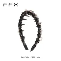 弗弗西FFX【黛影】设计师定制款高颅顶小香风百搭精致优雅齿梳发箍