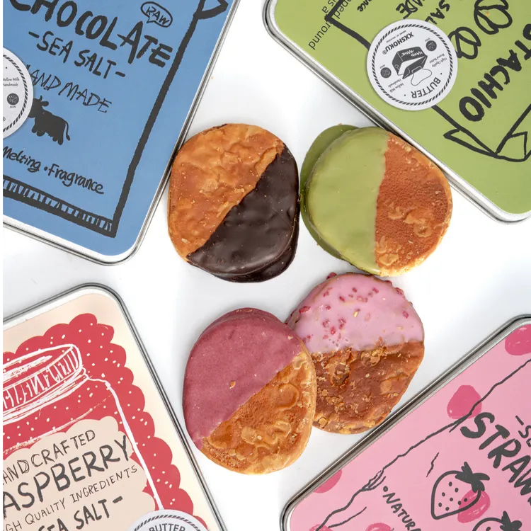 宿咕的铁皮盒 海盐生巧酥片全口味系列