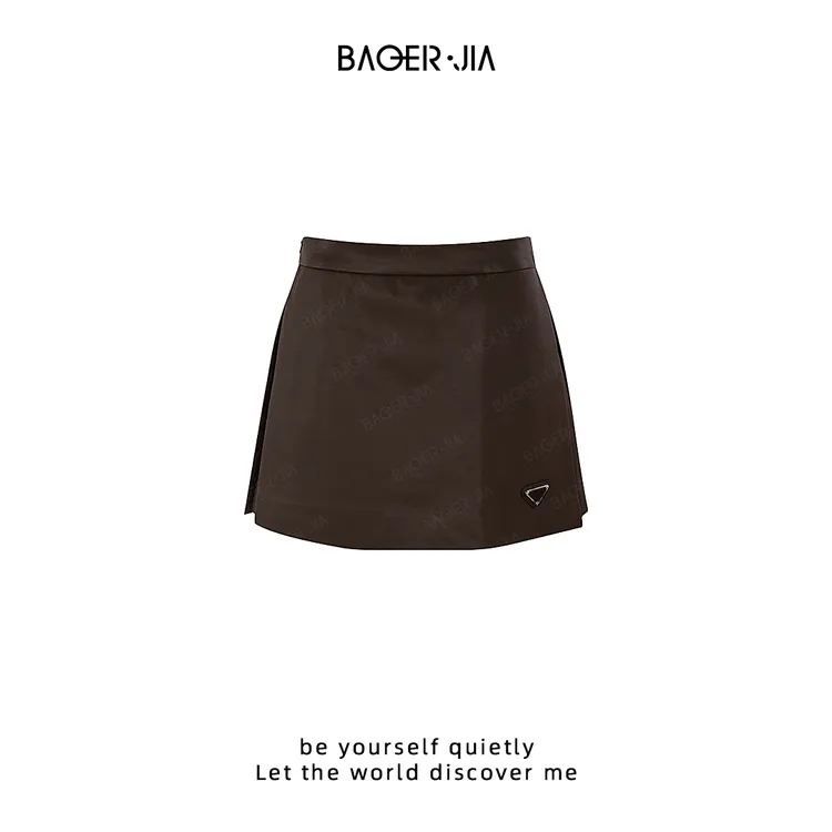 32-【普+百搭裤裙】宝儿家含幂BB25125308XQ时尚感三角标轻奢短裤裙