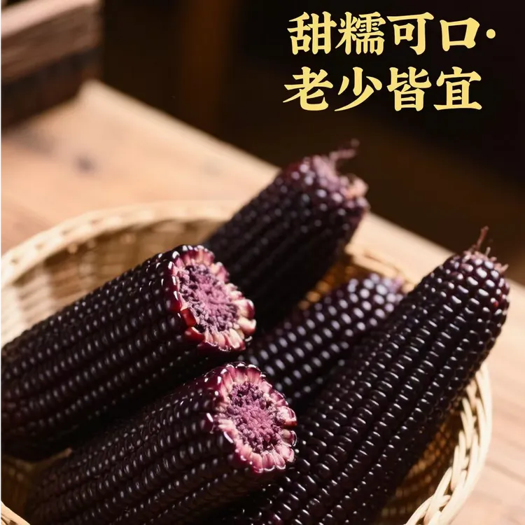 山西晋南黄土地黑糯玉米