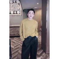 JCLP 3针 1条毛 圆领 插肩袖 拉绒真丝 套头衫  16658 MY0706