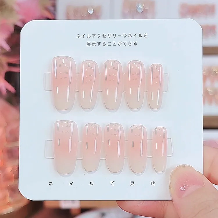 【茉白云上】轻奢系手工穿戴甲纯欲腮红渐变春夏显白女神穿戴美甲