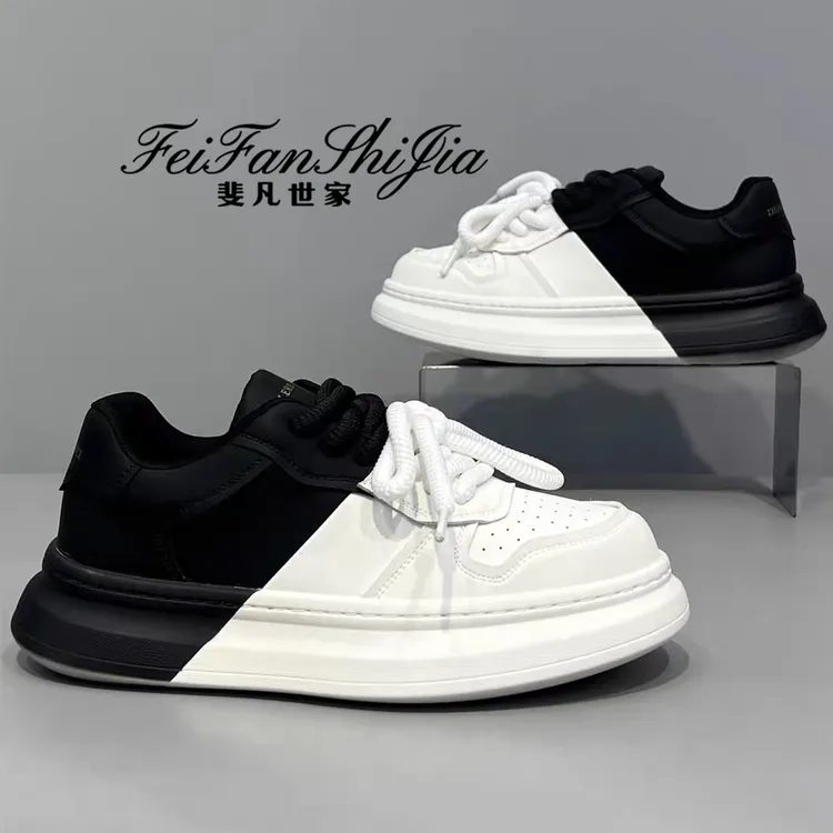 鞋子男款爆款2025新款秋季厚底增高时尚休闲鞋百搭干净感痞帅男鞋