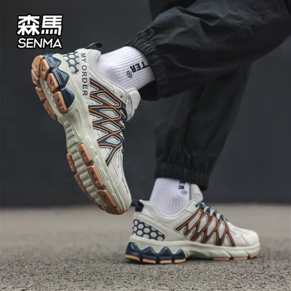 森马男鞋夏季网面透气跑步运动潮鞋男士时尚休闲鞋增高百搭旅游鞋