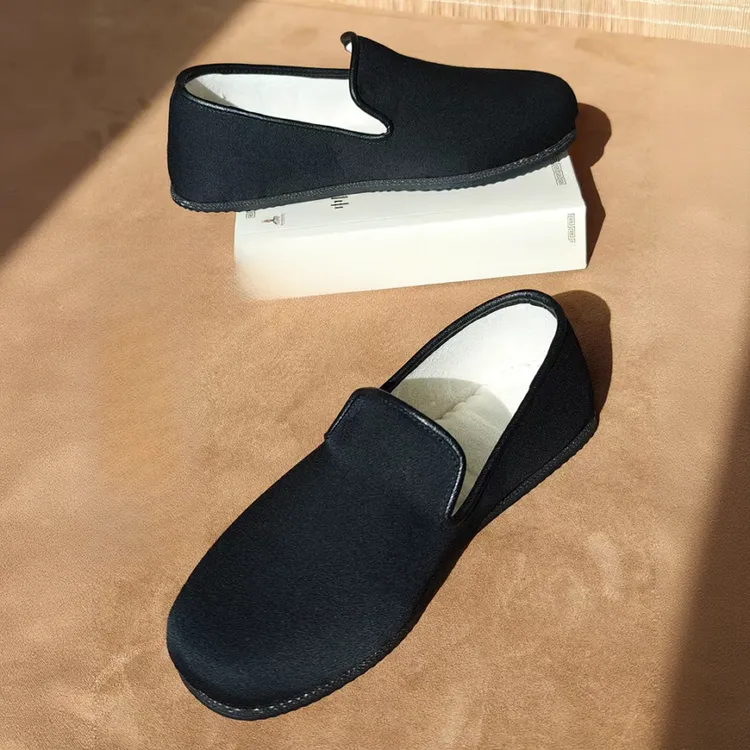 冬季礼服呢羊毛毡棉鞋手工轮胎底保暖防臭防滑耐磨男款老北京布鞋