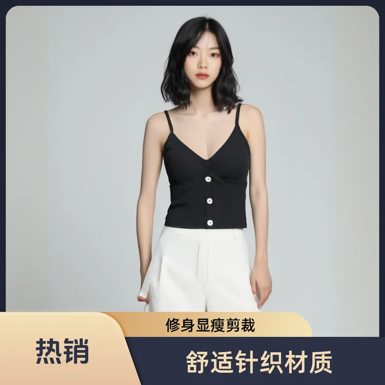 简约背心白色吊带针织春夏内搭上衣抹胸夏季宽松型修身型女