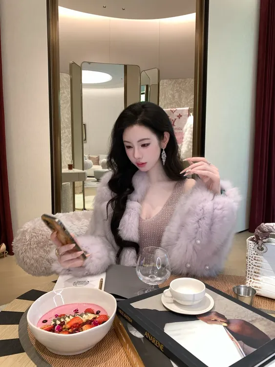 【雅乔定制】挪威极光 超皇冠级进口狐狸毛皮草外套女DYLL-25076400