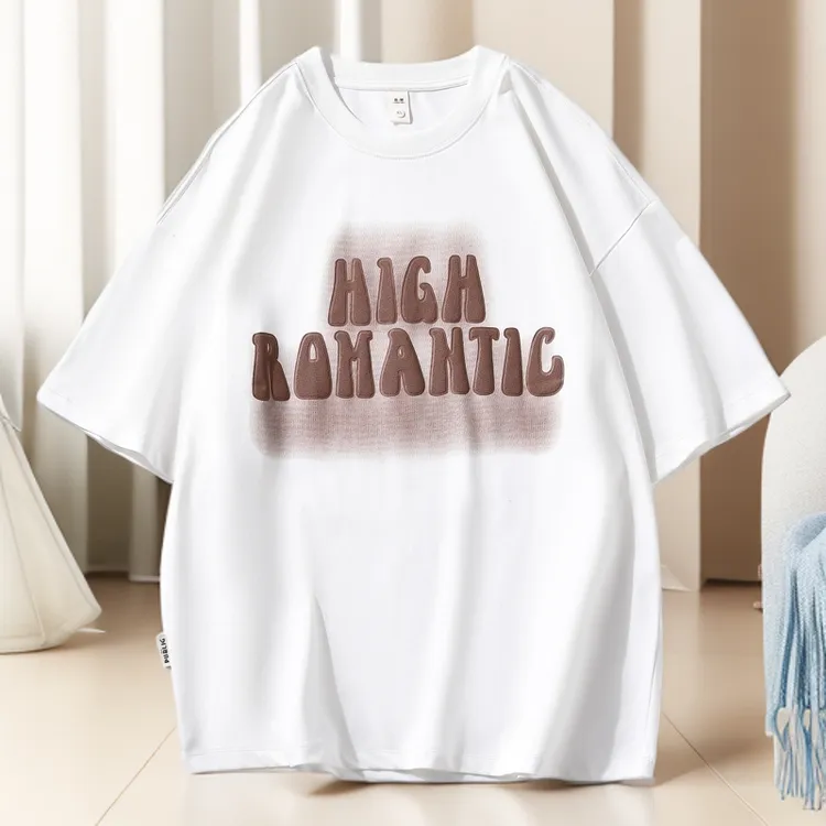 汤米芙兰可男士凉感T恤上衣夏季冰丝休闲半袖宽松港风百搭圆领潮