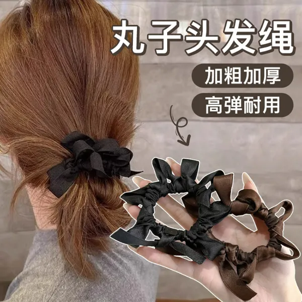 韩系东大门网红爆款蝴蝶结发圈高级感扎头发橡皮筋高端头绳女头饰