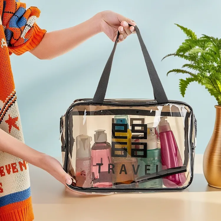 【新疆包邮乌市直发】学生便携透明化妆包防水简约ins化妆袋收纳
