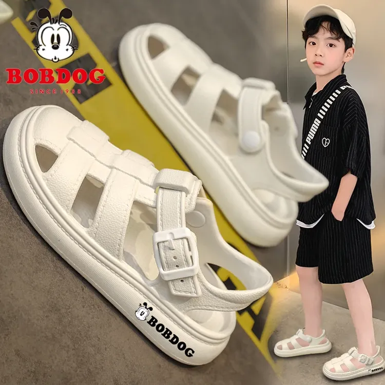 巴布豆2025新款儿童夏季包头女童凉鞋洞洞沙滩鞋男女童童鞋软底