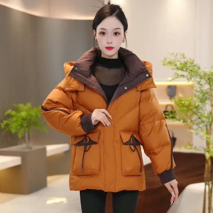 羽绒服新品上新时尚中长款连帽洋气保暖加厚显瘦羽绒服新款2025年