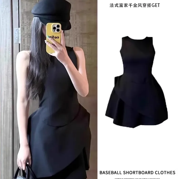 花苞裙连衣裙收腰显瘦小洋裙白月光夏日花苞裙千金感穿搭裙子白歌