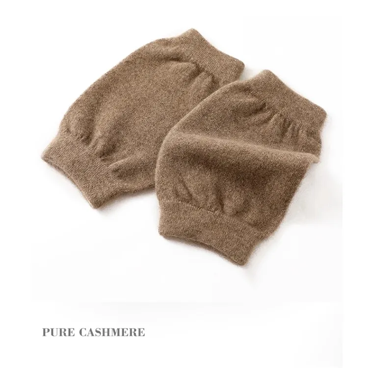 工厂价100%纯山羊绒护膝保暖简约精致护具防寒护膝盖男女同款