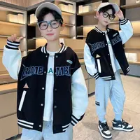 409176《现》优选韩版儿童休闲舒适百搭秋款棒球服外套