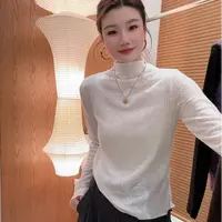 【洋洋精选】2025秋季新款百搭时尚简约气质蕾丝打底衫