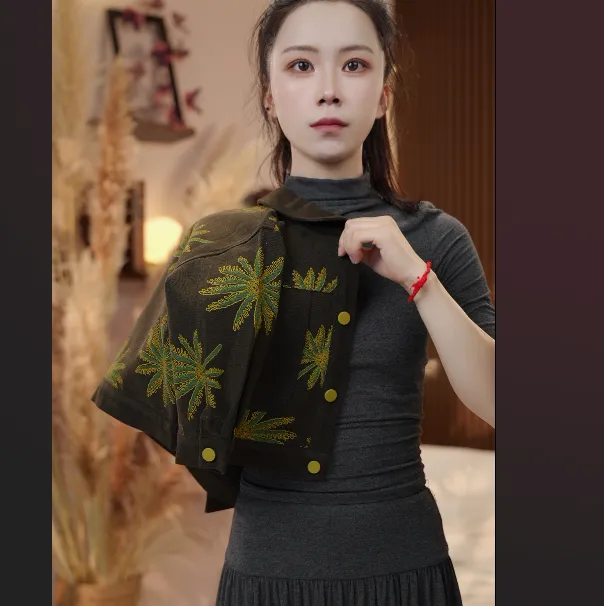 【麦布麦】秋季新款儿童洋气小众重磅时尚设计师提花外套SQNT1656