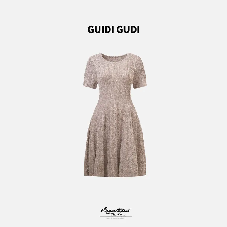 GUIDI GUDI【慢慢喜欢你】套头时尚连衣裙 /黄加蓝