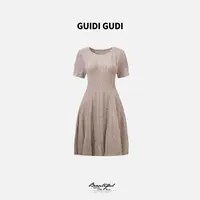 GUIDI GUDI【慢慢喜欢你】套头时尚连衣裙 /黄加蓝