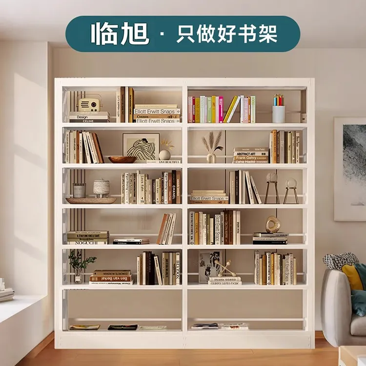 家用书架钢制落地置物架儿童简易书柜图书馆铁艺绘本架收纳储物架