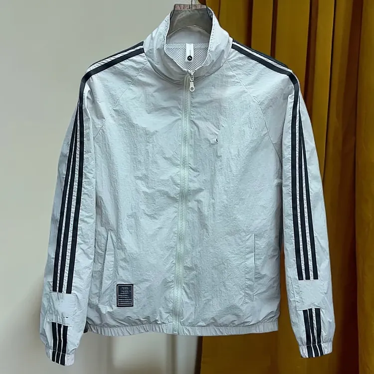 无品牌782夏季男士新款网衬立领刺绣百搭休闲舒适透气夹克情侣