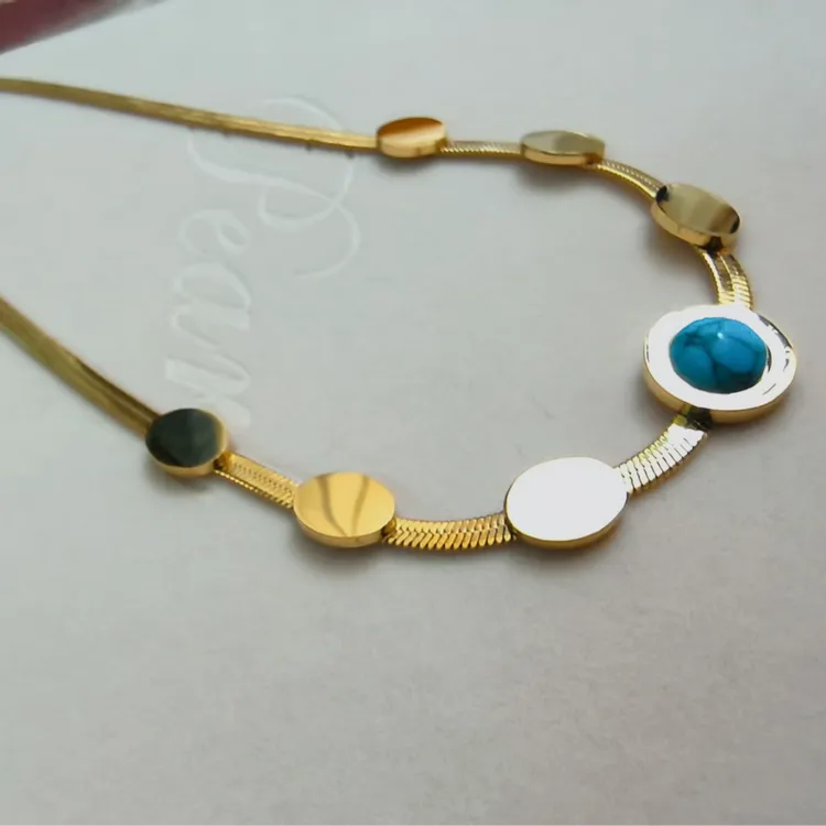 钛钢项链 阮大大专属高奢百搭气质项链金色饰品3765