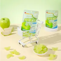 熊仔 宛如果甘青苹果片软糖12袋加酸真果汁休闲办公解馋零食