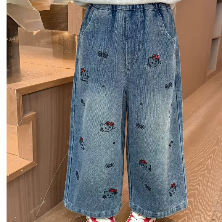 儿童牛仔裤2025春秋装新款女童秋季外穿百搭长裤小女孩洋气裤子潮