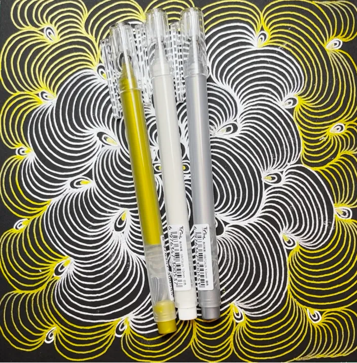 青山一木白色高光笔丝滑流畅大容量线描禅绕画漫画提亮补光绘画笔