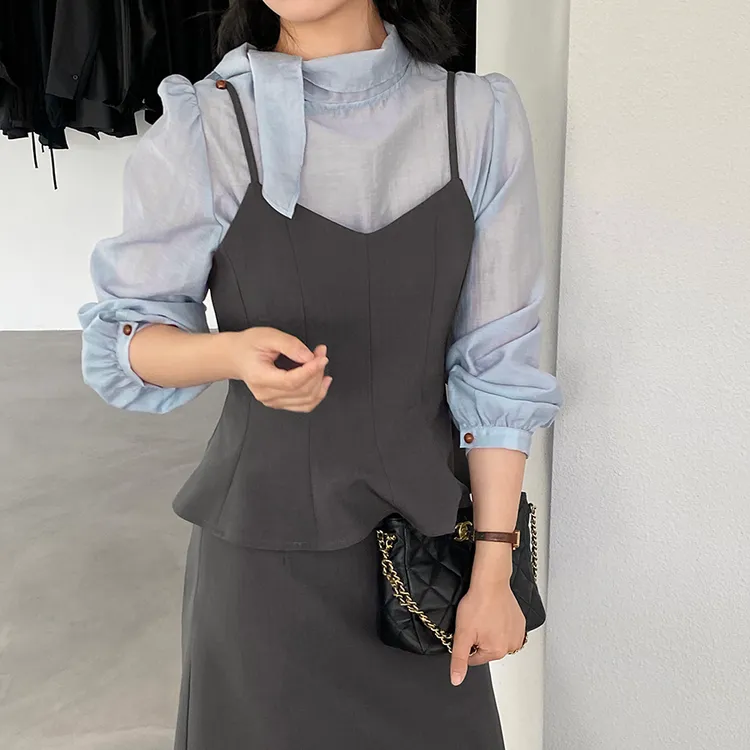 韩系高级感穿搭洋气2025设计感小众显瘦秋季套装女装