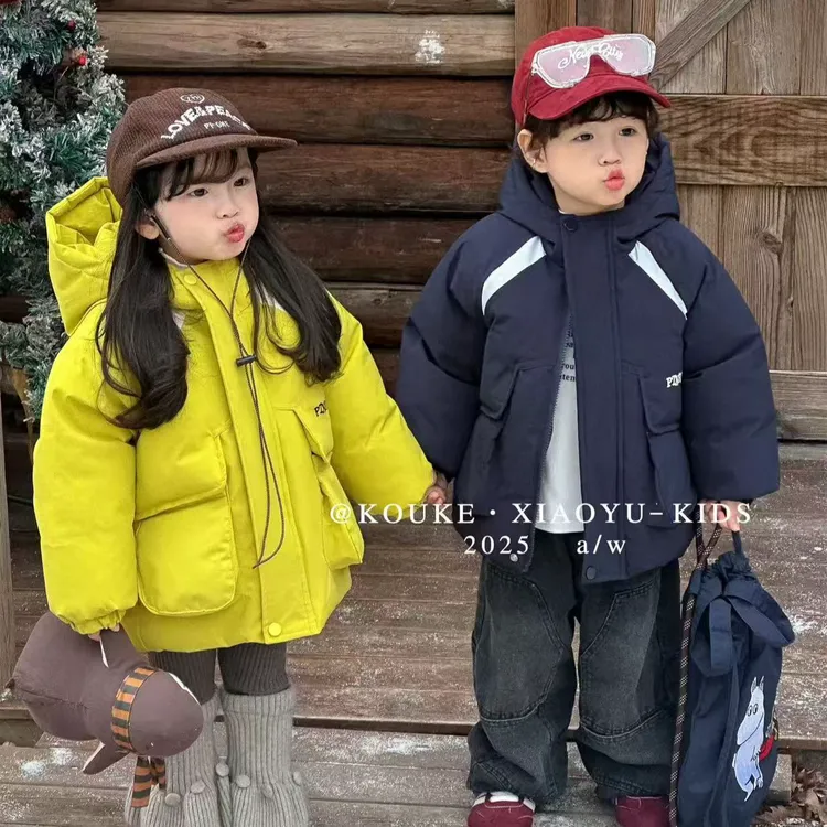 冬季厚棉服儿童潮流韩版连帽外套男童百搭童装