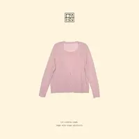OYBN欧阳贝妮【温妮小姐】微胖大码温柔风软糯假两件针织衫上衣5691
