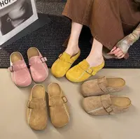 【粉丝专享】牛反绒马克线乳胶鞋垫内增高厚底休闲勃肯鞋女931