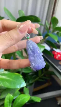 翡翠18K金镶嵌吊坠(不含链)白菜