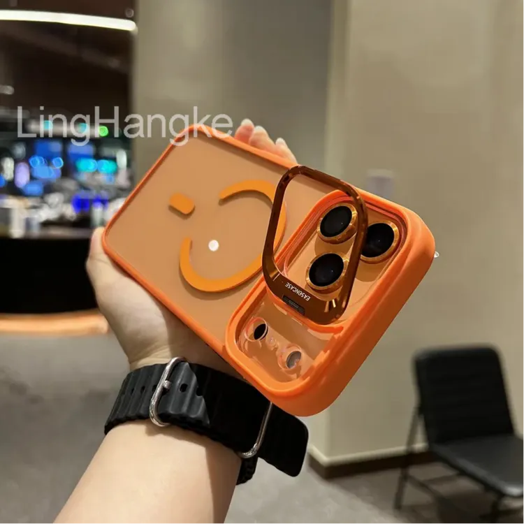 镜头盖支架带镜头膜手机壳适用苹果17promax手机壳17pro透明磁吸